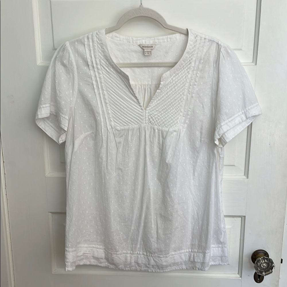 Monsoon White Blouse size 10